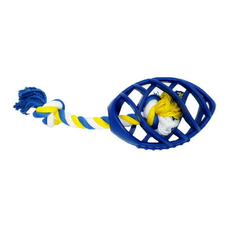 Football Chew Toy with Tug Rope