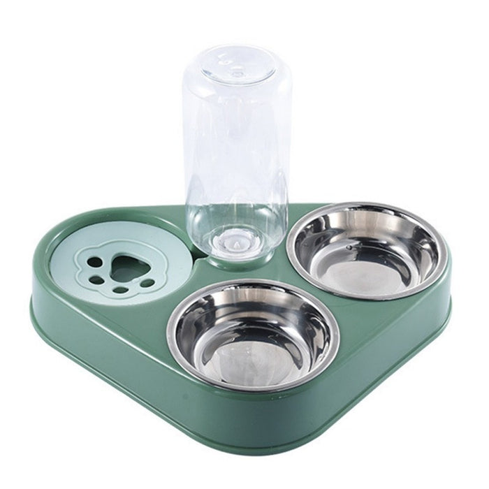 3 in 1 Dog Feeder Bowl With Water Bottle