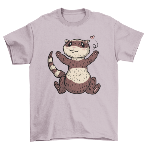 Ferret hug t-shirt