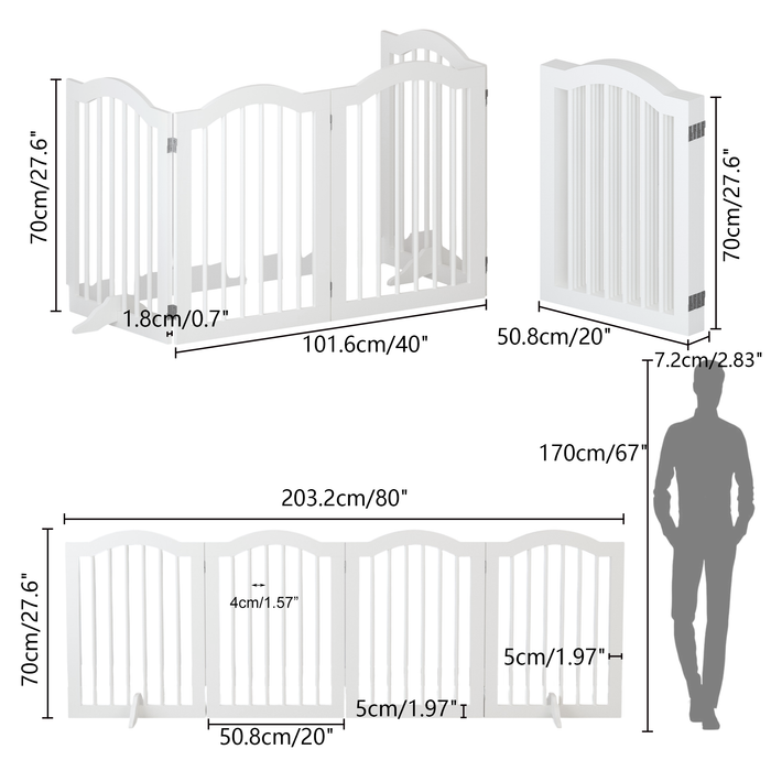Spoiled Brat™ FoldiGate 4-Panel Wooden Pet Gate - view 2 | Spoiled Brat