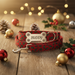 Spoiled Brat HollyTag christmas holiday personalized dog collar and leash set