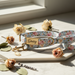 Spoiled Brat BloomTag floral personalized custom name dog collar and leash set