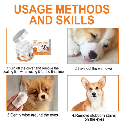 Spoiled Brat™ TearClear Eye & Face Wipes for Dogs & Cats - view 2 | Spoiled Brat