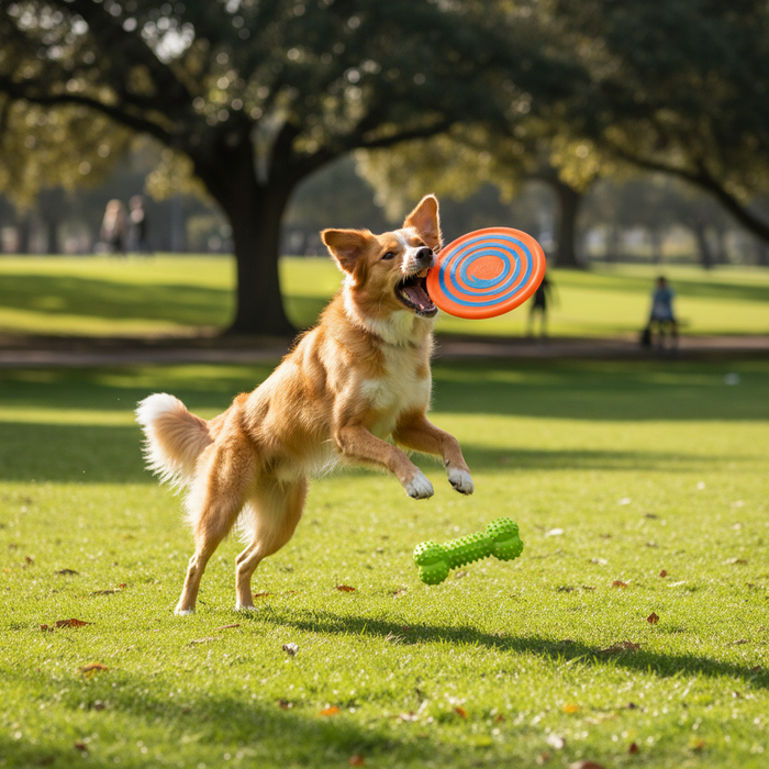 Spoiled Brat ZoomDisc interactive flying disc and molar chew training toy for dogs