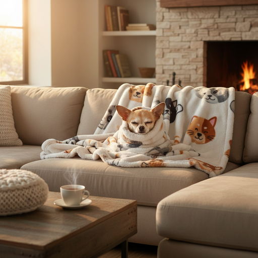 Spoiled Brat CloudNap super soft cartoon pattern pet blanket for dogs
