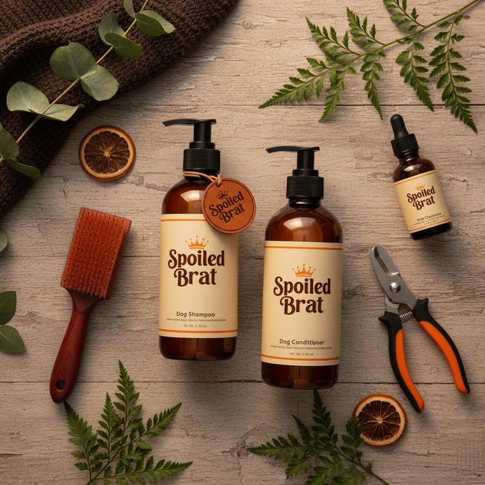 Spoiled Brat Complete Groom Bundle - grooming tools flat lay