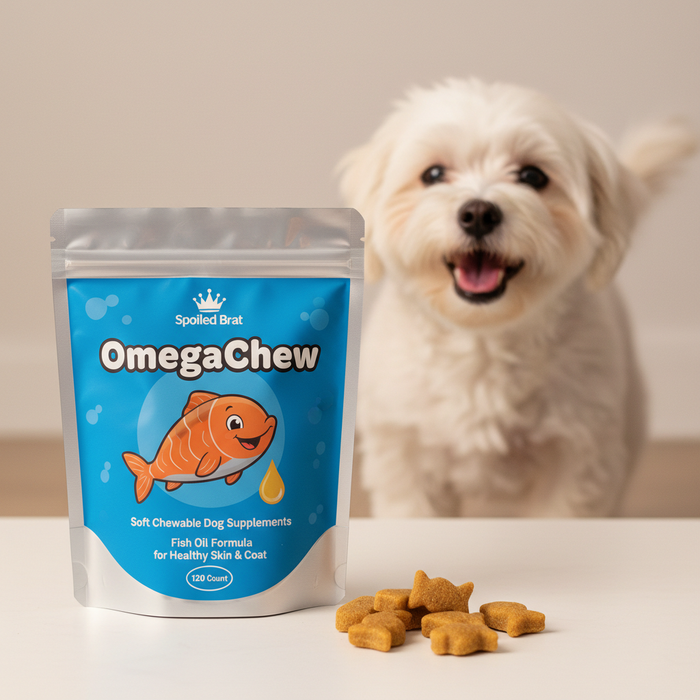 Spoiled Brat OmegaChew fish oil soft chews for dogs 120 count