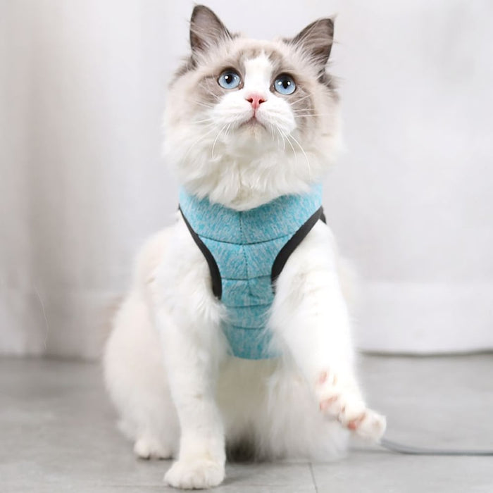 Cat Harness and Leash for Walking Escape Proof Soft Adjustable Vest Harnesses for Cats Easy Control Breathable Lightweight