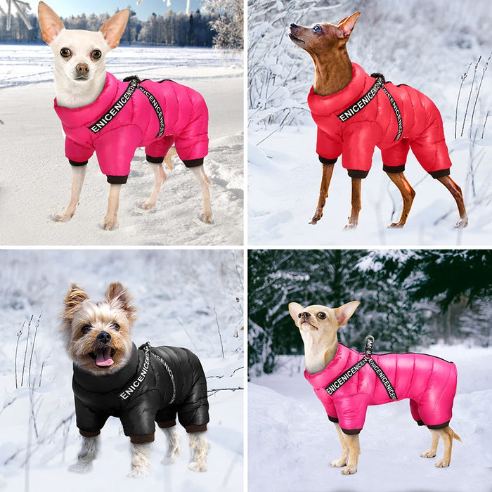 Spoiled Brat™ WinterShield Insulated Dog Snowsuit Harness