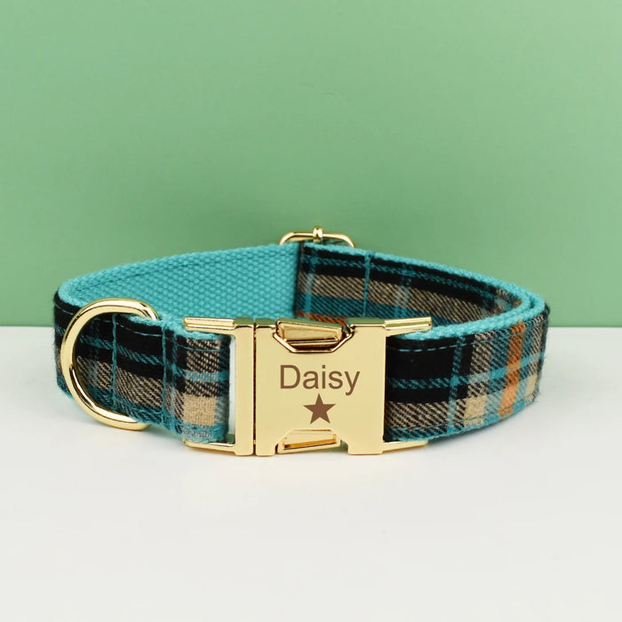 Spoiled Brat™ Personalized Plaid Dog Collar – Custom Engraved - view 10 | Spoiled Brat