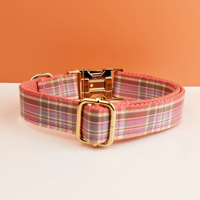 Spoiled Brat™ Personalized Plaid Dog Collar – Custom Engraved - view 4 | Spoiled Brat