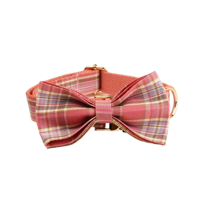 Spoiled Brat™ Plaid Collar, Bow Tie & Leash Bundle – Engraved - view 30 | Spoiled Brat