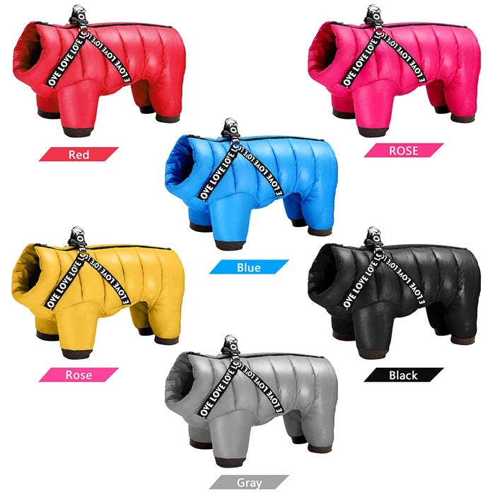 Spoiled Brat™ WinterShield Insulated Dog Snowsuit Harness