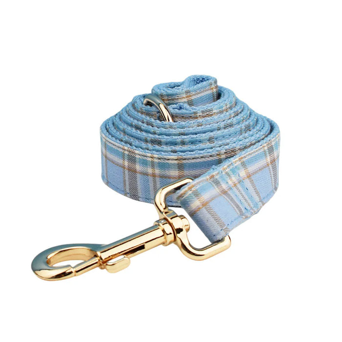 Spoiled Brat™ Plaid Collar, Bow Tie & Leash Bundle – Engraved - view 14 | Spoiled Brat