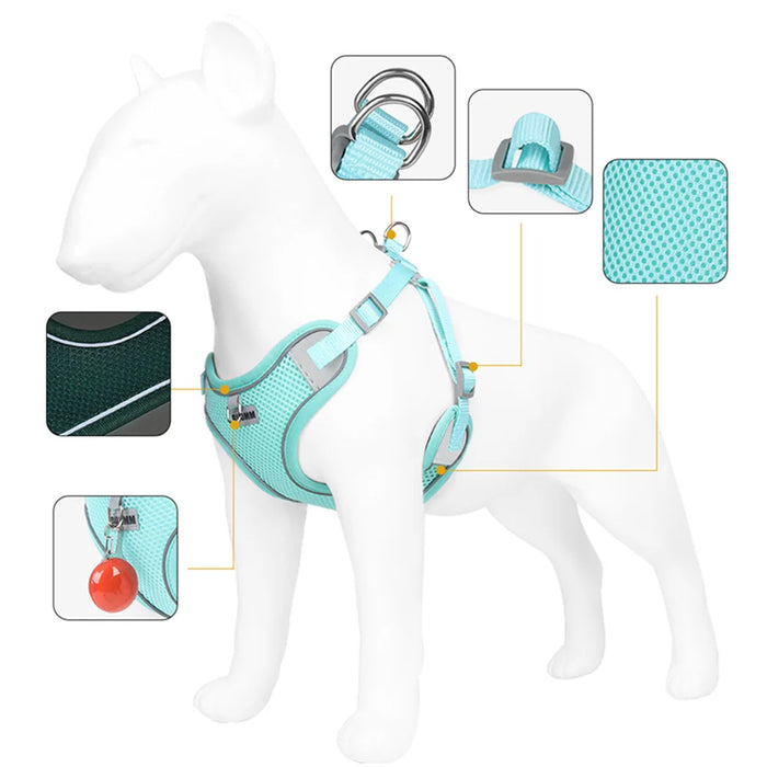 Spoiled Brat™ Breathable Mesh Dog Harness & Leash Set