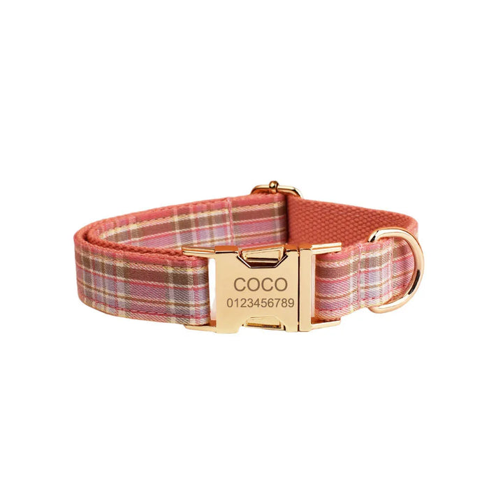 Spoiled Brat™ Plaid Collar, Bow Tie & Leash Bundle – Engraved - view 13 | Spoiled Brat
