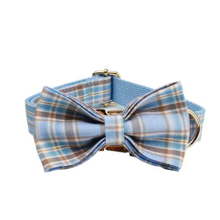 Spoiled Brat™ Plaid Collar, Bow Tie & Leash Bundle – Engraved - view 28 | Spoiled Brat
