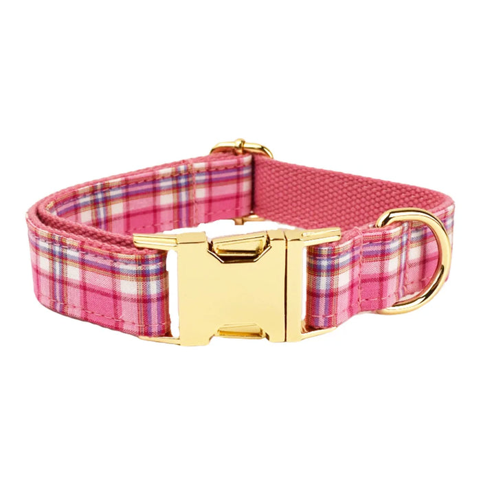 Spoiled Brat™ Plaid Collar, Bow Tie & Leash Bundle – Engraved - view 20 | Spoiled Brat