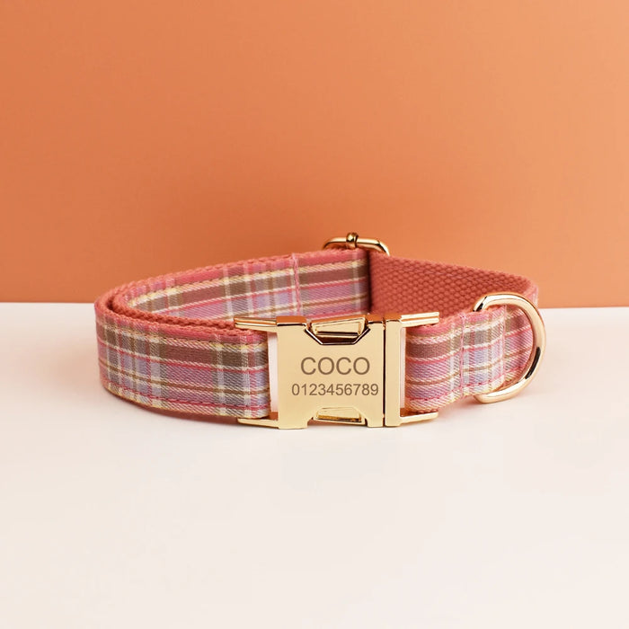 Spoiled Brat™ Personalized Plaid Dog Collar – Custom Engraved - view 11 | Spoiled Brat