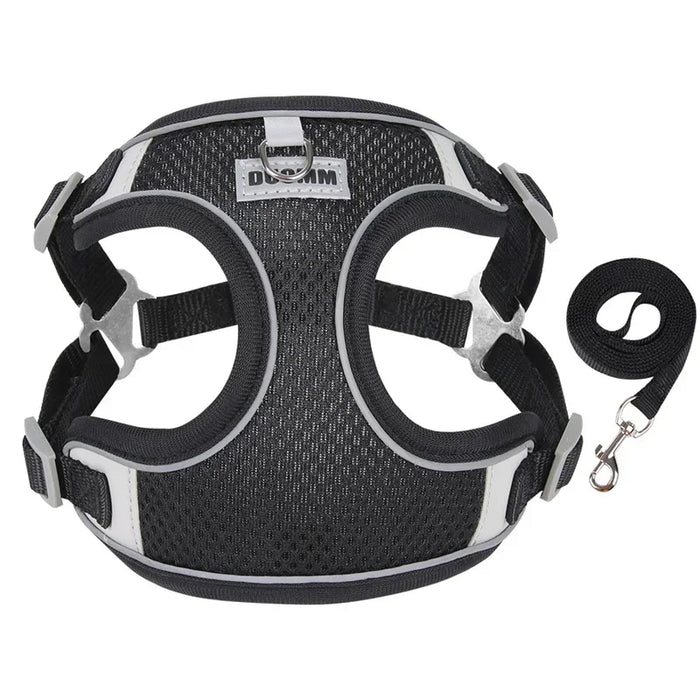 Spoiled Brat™ Breathable Mesh Dog Harness & Leash Set