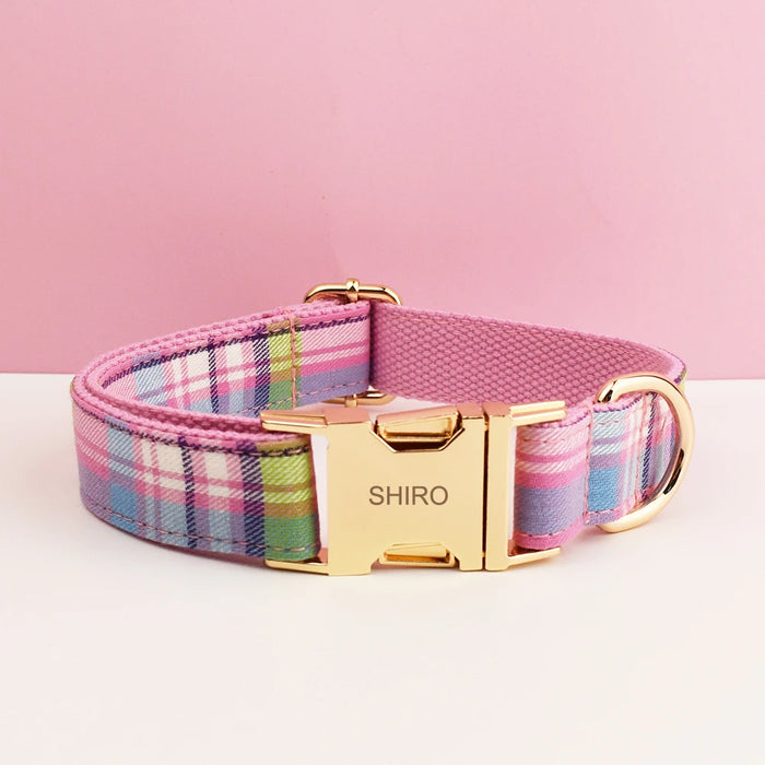 Spoiled Brat™ Personalized Plaid Dog Collar – Custom Engraved - view 15 | Spoiled Brat