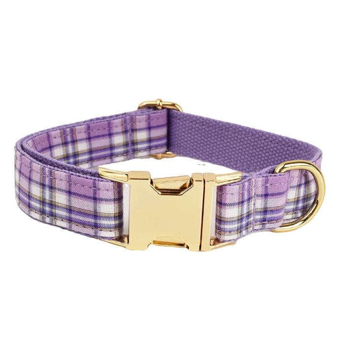Spoiled Brat™ Plaid Collar, Bow Tie & Leash Bundle – Engraved - view 10 | Spoiled Brat