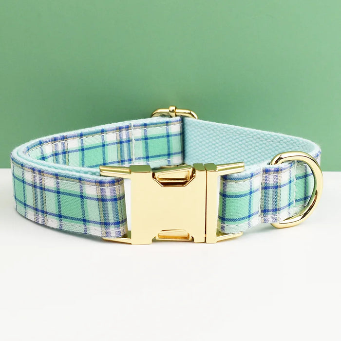 Spoiled Brat™ Plaid Collar, Bow Tie & Leash Bundle – Engraved - view 9 | Spoiled Brat