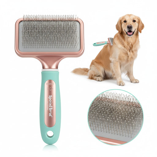 Spoiled Brat™ SlickPro Self-Cleaning Slicker Brush - view 2 | Spoiled Brat