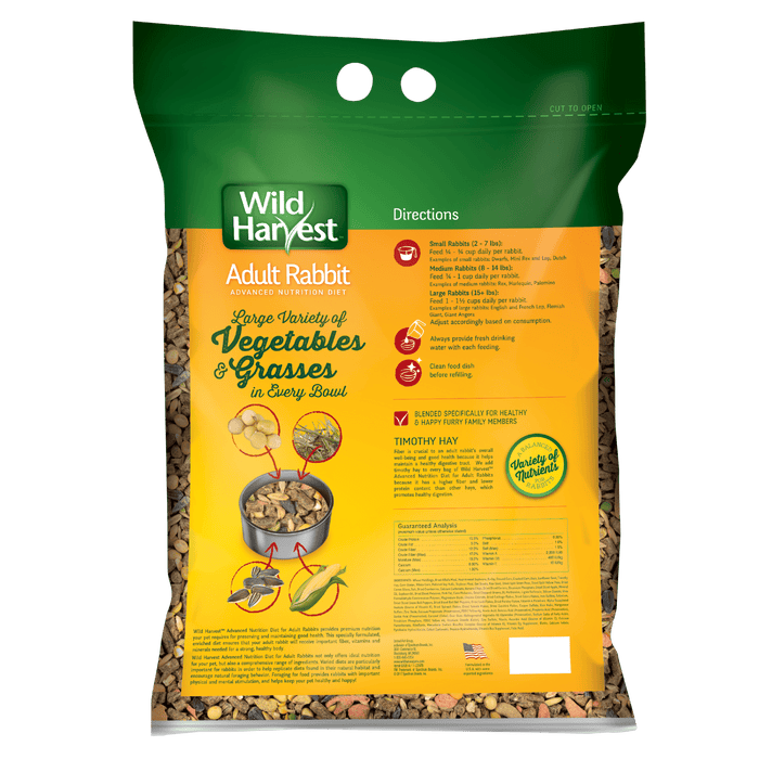 Wild Harvest Advanced Nutrition Adult Rabbit 14 Pounds, Complete and Balanced Diet