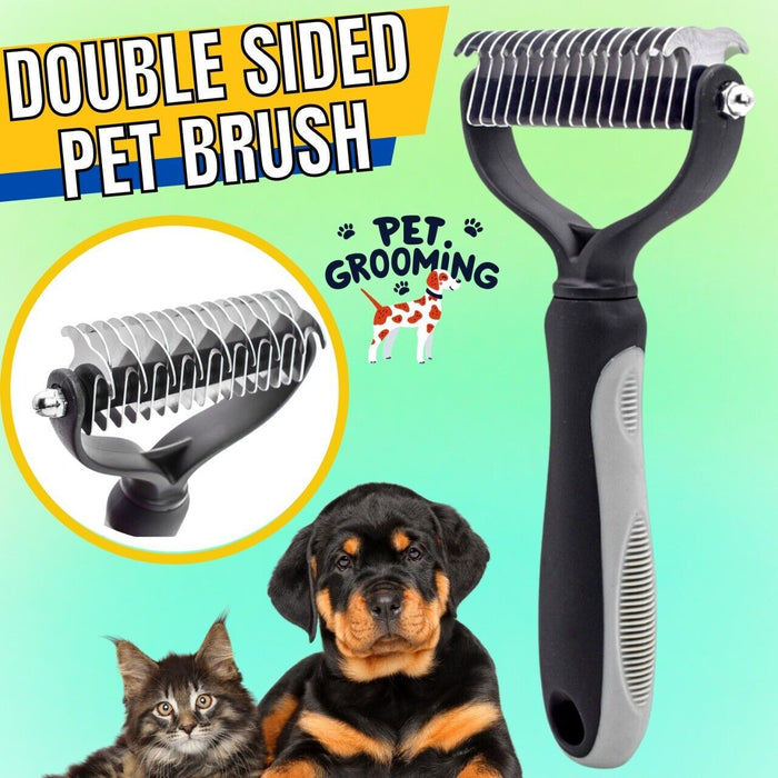 Professional Pet Grooming Tool 2 Sided Undercoat Dog Cat Shedding Comb Brush Pet