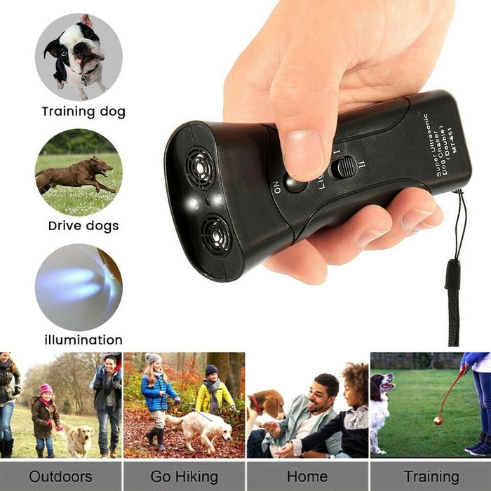 Ultrasonic Anti Dog Barking Trainer LED Light Gentle Chaser Petgentle Sonics