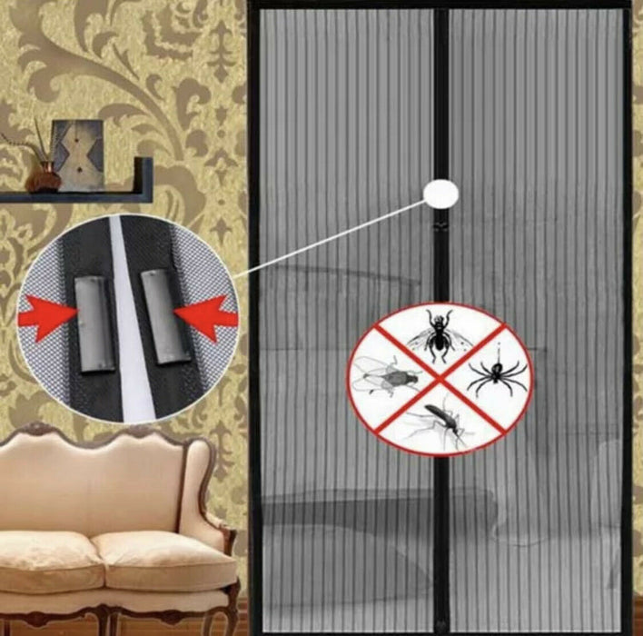 Magnetic Screen Door Retractable Mesh Net Pet Patio Hands Free Mosquito Magic