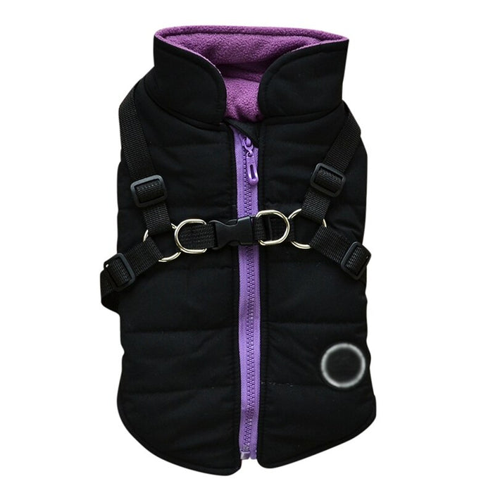Winter Dog Jacket With Harness