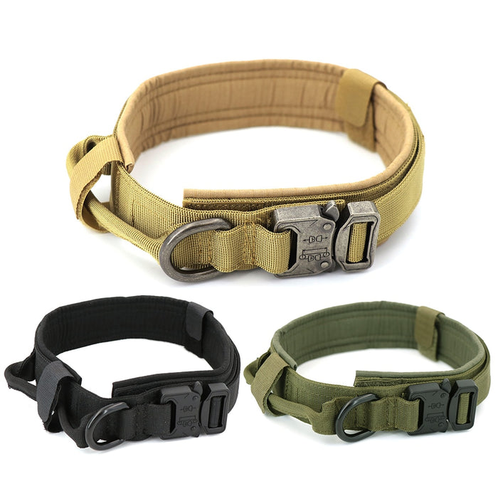Dog Training Collar Adjustable Tactical Dog Collar And Leash Set Control Handle Pet Lead Collar For Small Big Dogs
