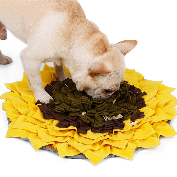 Pet Dog Snuffle Mat Pet Sniffing Training Blanket Detachable Fleece Pads Dog Mat Relieve Stress Nosework Puzzle Toy Pet Nose Pad