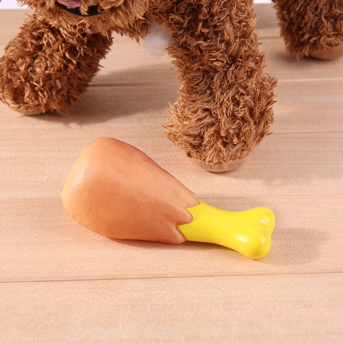 Pet Dog Toy Rubber Chicken Leg