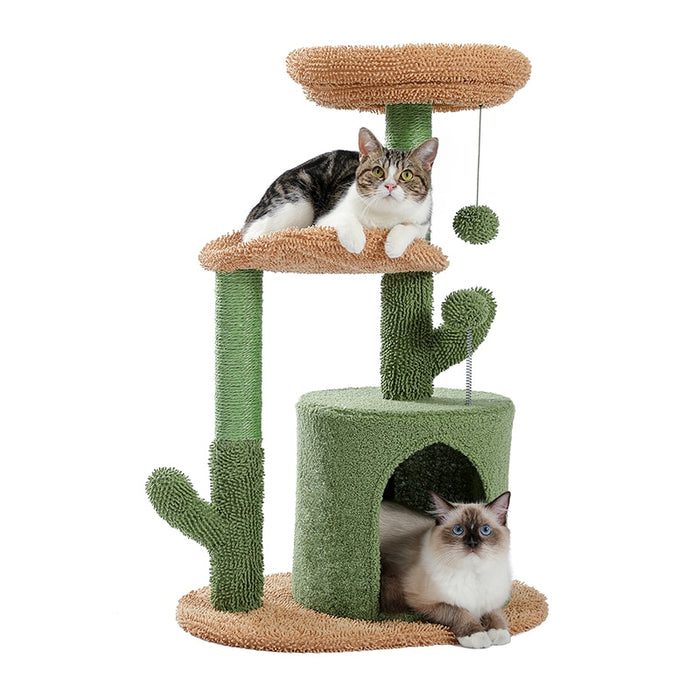 Cactus Cat Tree with Natural Sisal Scratching Post