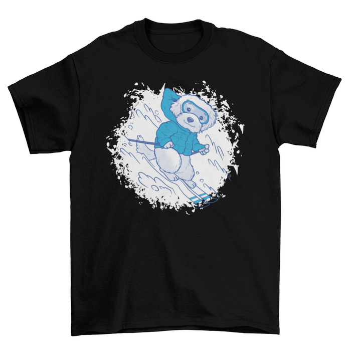 Poodle skiing t-shirt