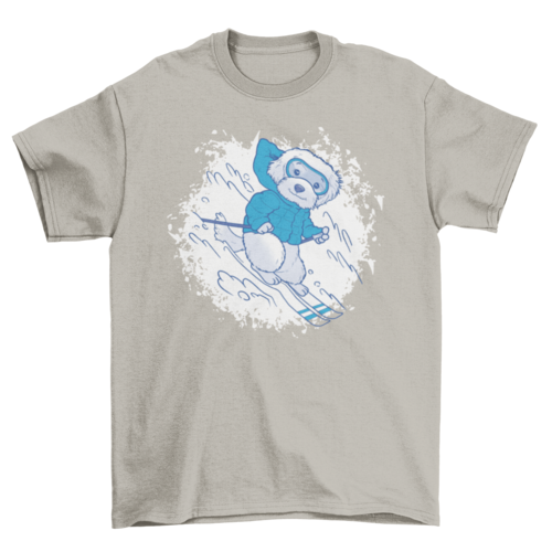 Poodle skiing t-shirt