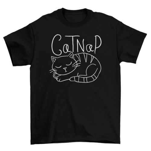 Cat taking a nap t-shirt