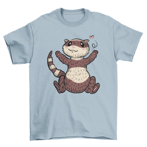 Ferret hug t-shirt