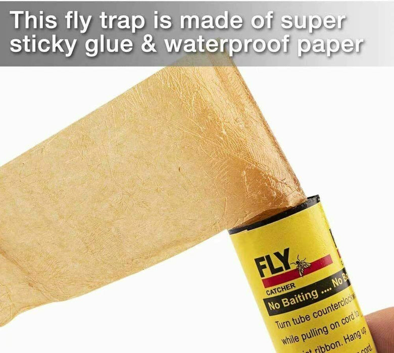 Insect Bug Fly Glue Paper Catcher Trap Ribbon Tape Strip Sticky Flies 16 Rolls